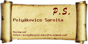 Polyákovics Sarolta névjegykártya